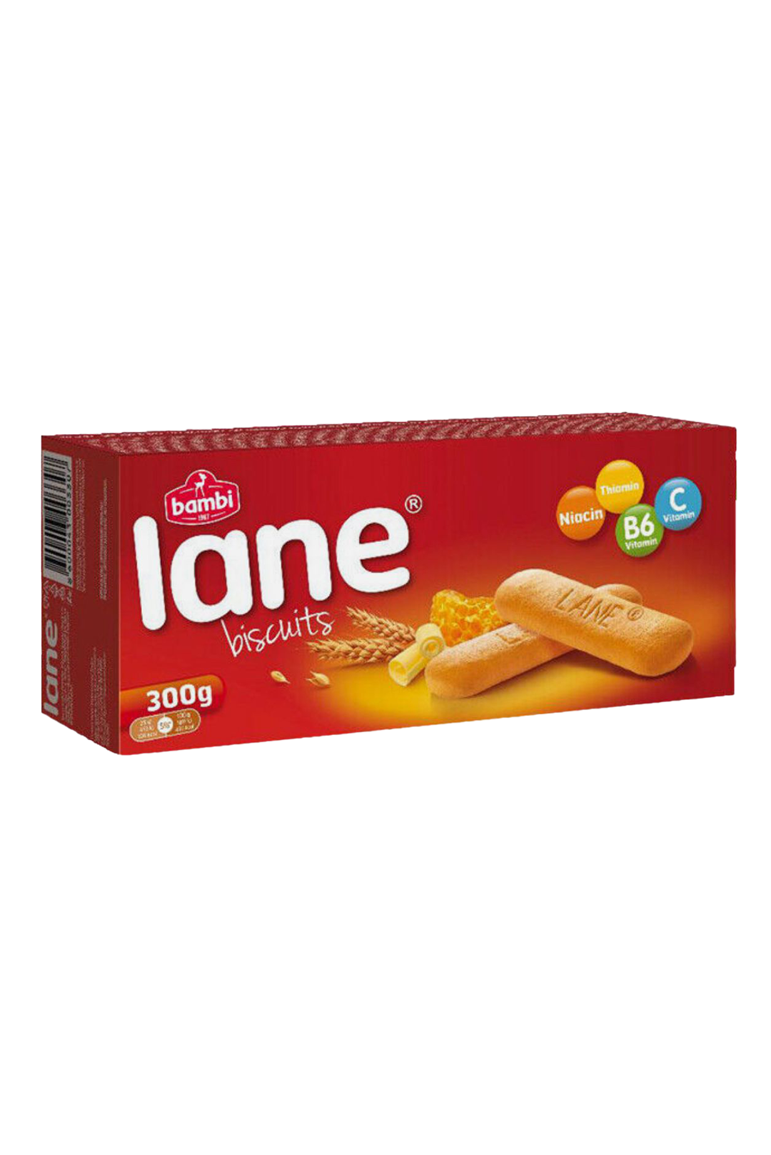 Bambi Lane Biscuits 300g – traditionelle serbische Kinderkekse, ideal zum Backen, für Desserts oder als Snack. Angereichert mit Vitamin B6, Vitamin C, Niacin und Thiamin.