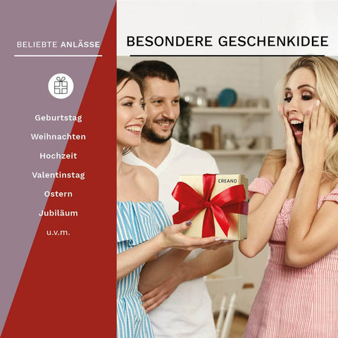 Creano Teeblumen Geschenkset in Teekiste aus Holz - Feinkost Tasha