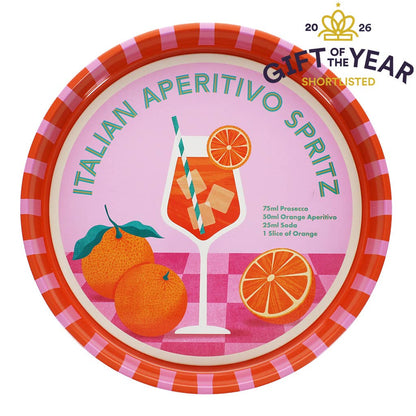 Rundes Metall-Serviertablett - Aperitivo Spritz