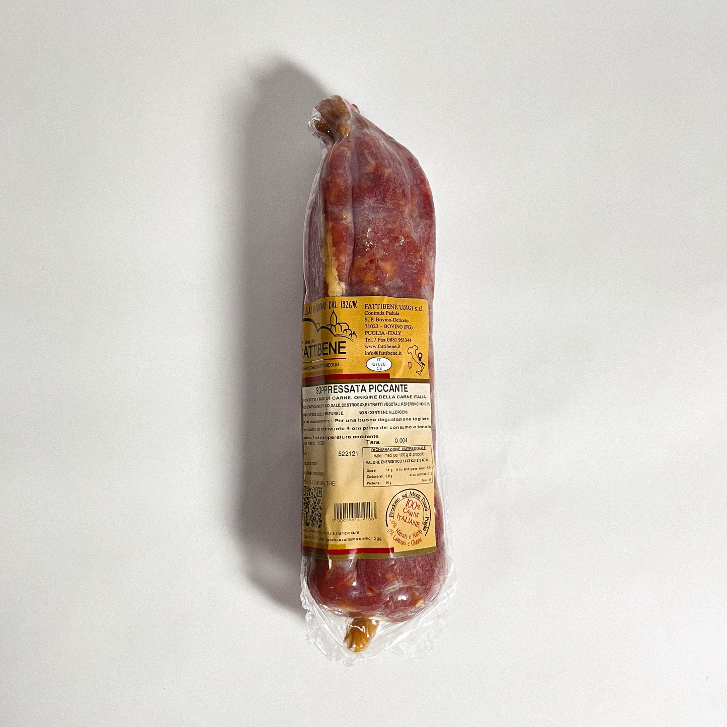 Scharfe Soppressata - Würziger Salami (400g)