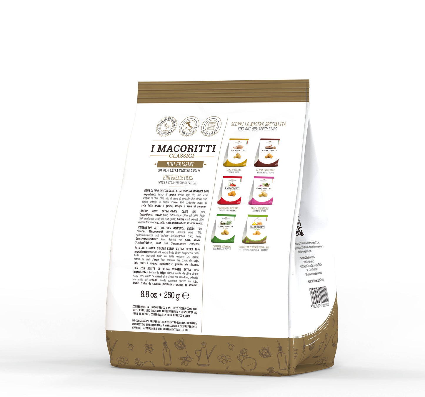 Mini Grissini I Macoritti Klassisch mit EVOO-Öl