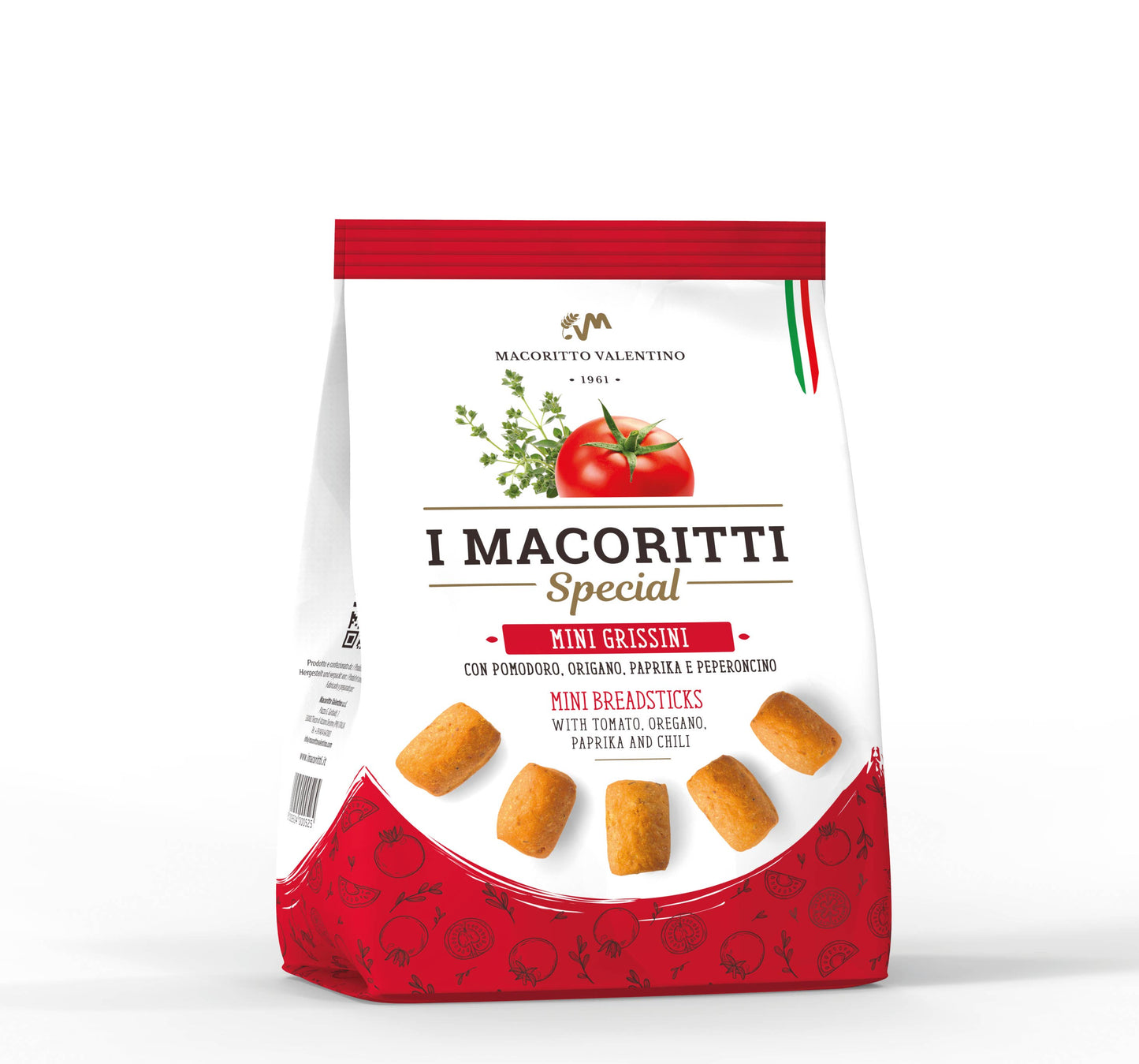 Mini-Grissini von I MACORITTI mit Tomate und Oregano