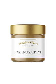 Francavilla Haselnusscreme 200g – cremige italienische Nusscreme aus gerösteten Haselnüssen. Perfekt als Brotaufstrich, für Desserts, Kuchen oder puren Genuss.