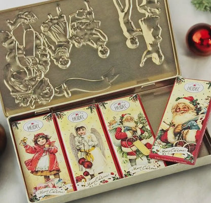 🎁 „Kleiner Weihnachtsgruß aus Schokolade – Heidel Geschenkbox im Vintage-Stil“