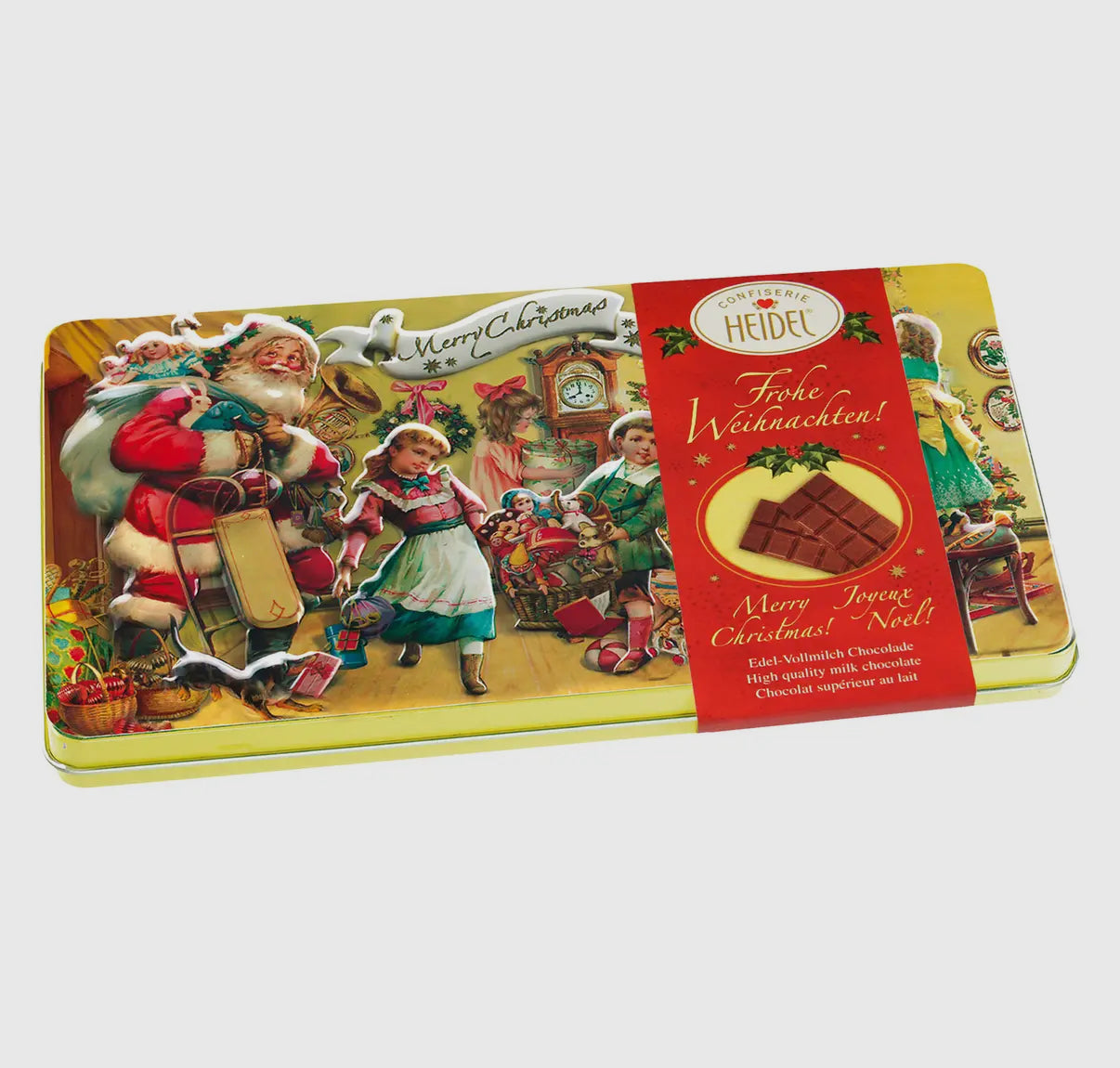 🎁 „Kleiner Weihnachtsgruß aus Schokolade – Heidel Geschenkbox im Vintage-Stil“