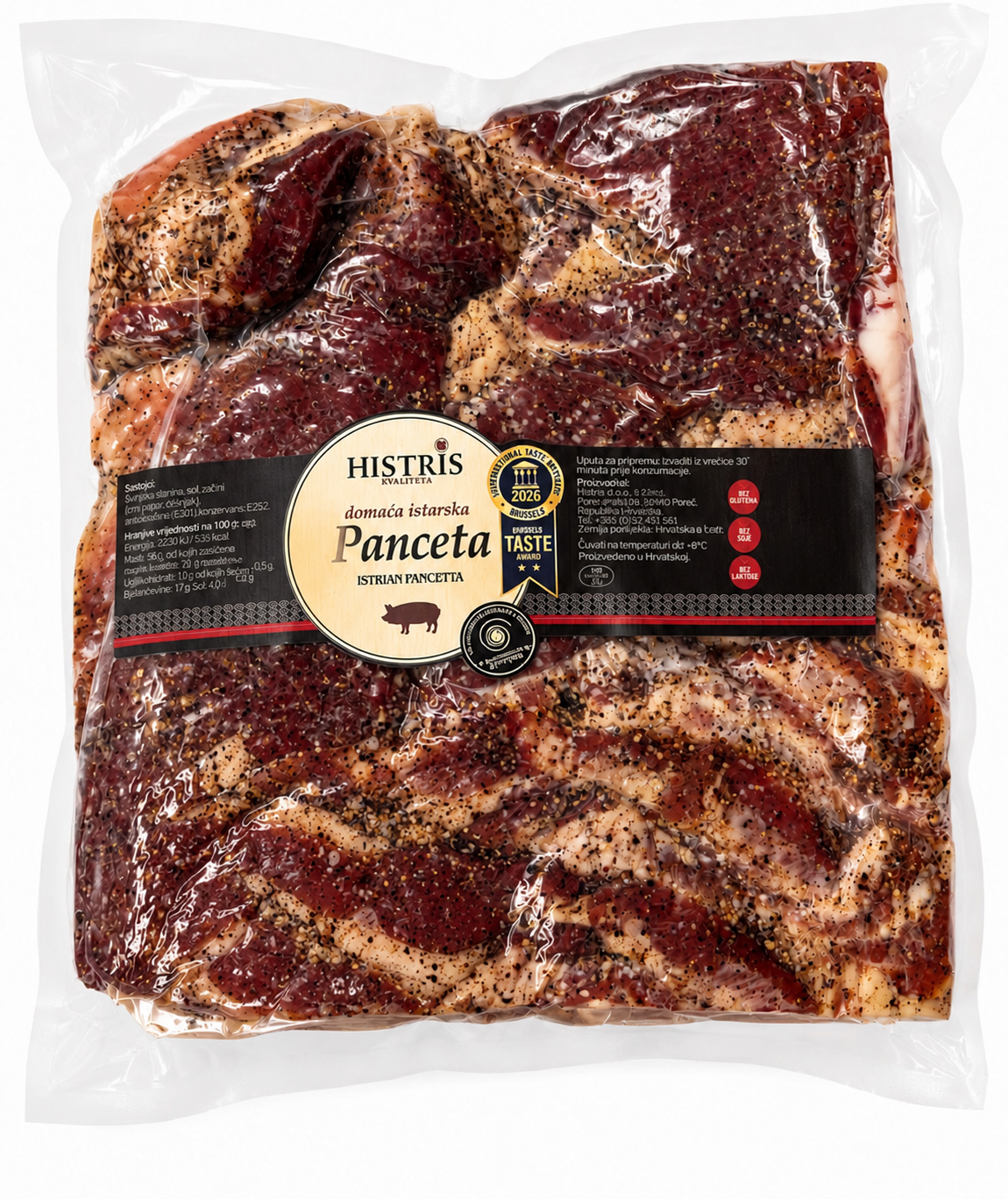 Istrische Pancetta am Stück, traditionell gereift – ca. 3,8 Kg