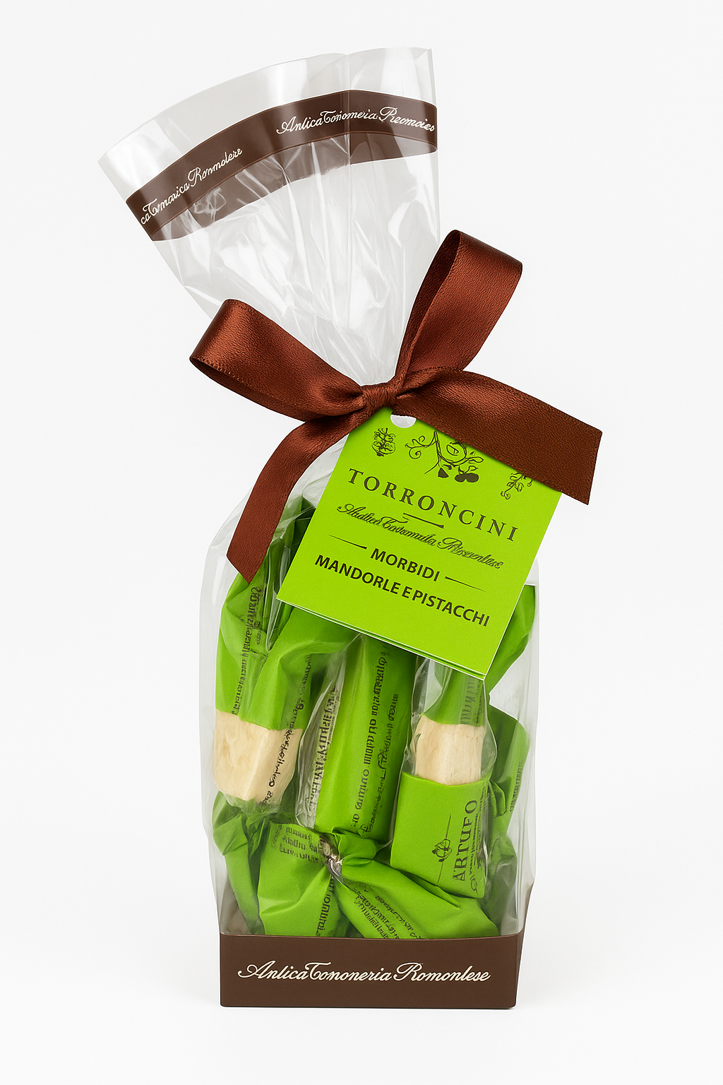 🇮🇹 Antica Torroneria Piemontese – Torroncini morbidi Mandorle e Pistacchi, 200 g