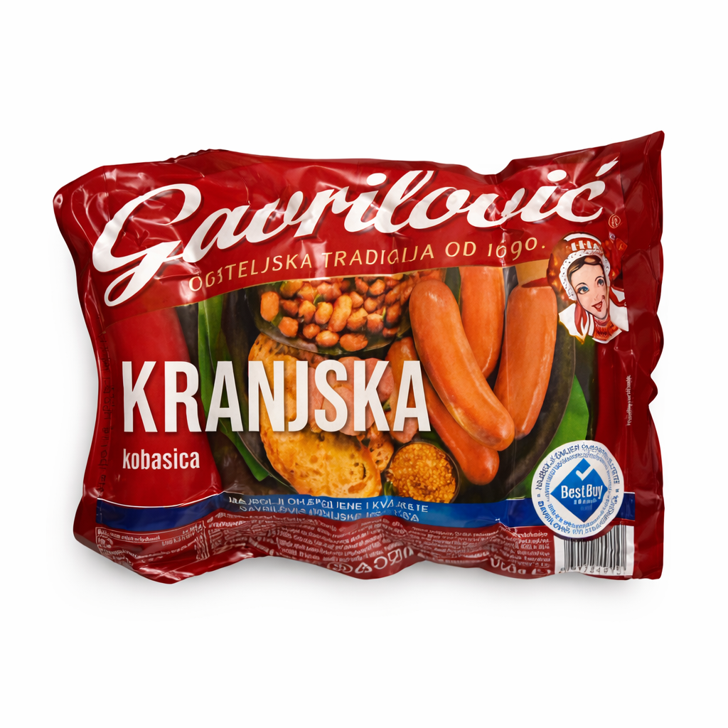 Gavrilović Kranjska Kobasica – herzhafte Brühwurstspezialität 300g