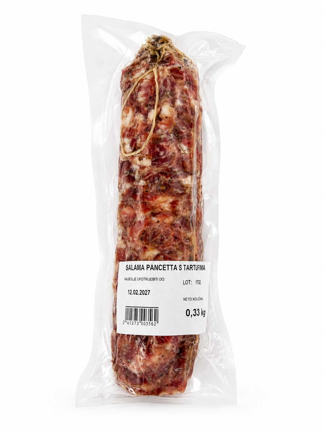 Salami Pancetta mit Trüffeln – Edle Salamispezialität aus Istrien 300g