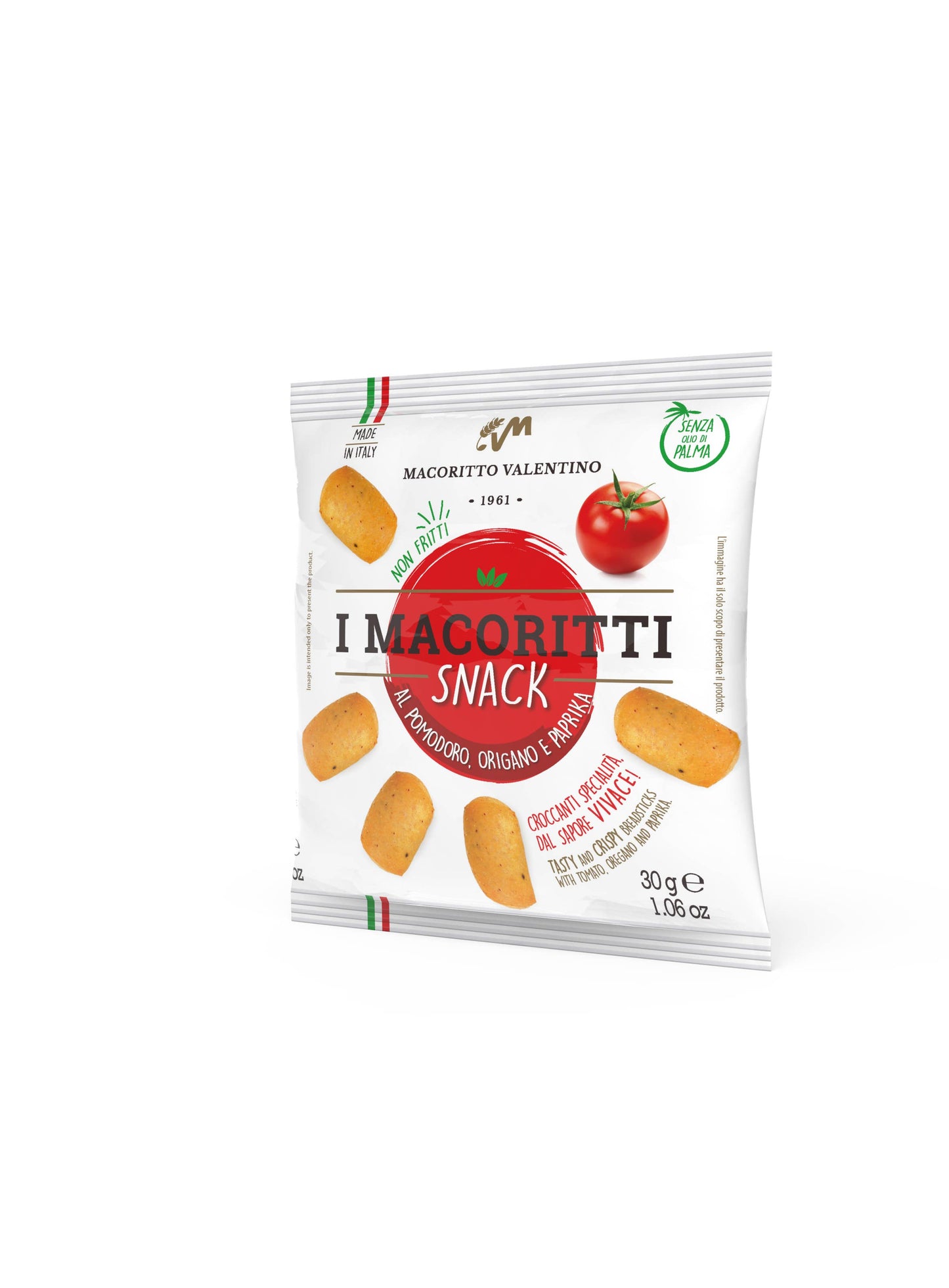 I MACORITTI Mini-Grissini-Snack mit Tomate und Oregano, 30 g